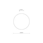 Luna kinkiet w kolorze czarnym, przeznaczony na trzy żarówki G9. Okrągła, minimalistyczna forma o średnicy 300 mm i grubości 45 mm, idealny do nowoczesnych wnętrz. Brak dodatkowych dekoracji, prosty i elegancki design.