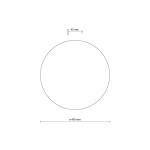 Brązowy kinkiet Luna 4xG9 o średnicy 400 mm i głębokości 45 mm, prosty, okrągły kształt, przeznaczony do montażu na ścianie. Idealny do oświetlenia wnętrz.