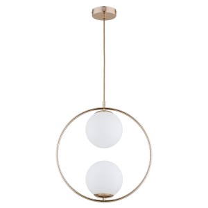 Avia lampa wisząca 2xE14 antyczne złoto/biały 62442