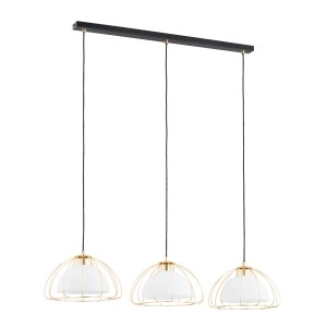 Nersy lampa wisząca 3xE27 czarna/złota 62431