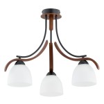 Bafia Bis lampa wisząca 3xE27 czarna/orzech 62422