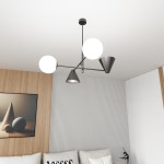 Hermes lampa wisząca 2xE27+2xE14 czarna 1347/4