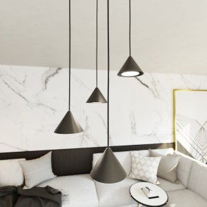 Elit lampa wisząca 4xGX53 czarna 1330/4PREM