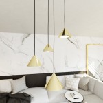 Elit lampa wisząca 4xGX53 czarna/złota 1329/4PREM