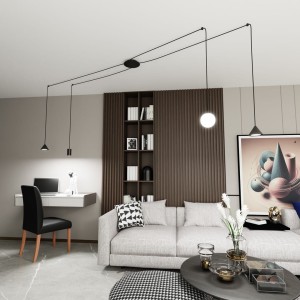 Fuji lampa wisząca 4xE14/GU10/GX53 czarna 1349/4