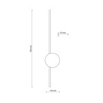 Kinkiet Java 1xLED/22W w kolorze czarnym, o wymiarach 930 mm wysokości i 170 mm szerokości. Prosta, minimalistyczna konstrukcja z okrągłym detalem w dolnej części oraz smukłym ramieniem o grubości 45 mm.