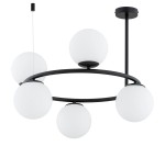 Ringo lampa wisząca 5xE14 czarna/biały 63257