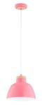 Lorien lampa wisząca 1xE27 różowa/drewno 61358