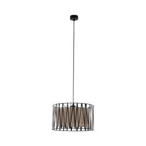 Harmony lampa wisząca 1xE27 czarna/brązowa 4562