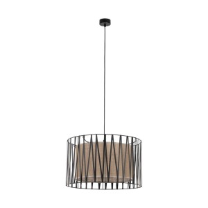 Harmony lampa wisząca 3xE27 czarna/brązowa 4557
