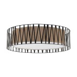 Harmony D50 lampa sufitowa 4xE27 czarna/brązowa 5940