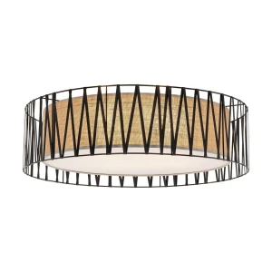Harmony D72 lampa sufitowa 4xE27 czarna/brązowa 4556