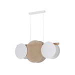 Pulse lampa wisząca 3xE27 biała/brązowa 10005