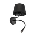 Maja kinkiet z portem USB 1xE27+1xG9 czarny 10203