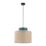 Duo D38 lampa wisząca 1xE27 zielona/juta 3256
