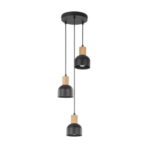 Cairo lampa wisząca 3xE27 czarna 4895