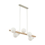 Estera lampa wisząca 7xG9 beżowa/jasne drewno 5905