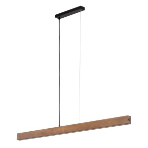 Teo lampa wisząca 1xLED/13W czarna/ciemne drewno 1449