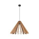 Eris lampa wisząca 1xE27 czarna/jasne drewno 6611