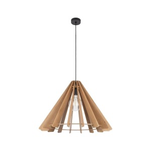 Eris lampa wisząca 1xE27 czarna/jasne drewno 6611
