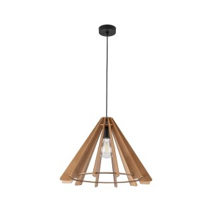 Eris lampa wisząca 1xE27 czarna/jasne drewno 6586
