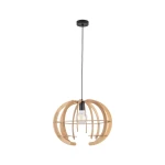 Venus M lampa wisząca 1xE27 czarna/jasne drewno 6886