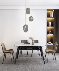 Belleville lampa wisząca 3xE14 czarna/złota 5007-302