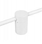 Kinkiet Catrina 90 w kolorze białym, z jedną diodą LED o mocy 14W i temperaturze barwowej 4000K. Produkt ma cylindryczny kształt z okrągłą podstawą i prostym ramieniem. Ujęcie z boku ukazuje detale konstrukcji.