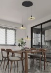 Brest lampa wisząca 3xLED/21W czarna/złota 5016-304