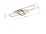 Lampa sufitowa Matera 4xLED/57W w kolorze czarnym, w kształcie geometrycznych ram, zawieszona pod kątem. Wymiary: długość 1160 mm, szerokość 400 mm, wysokość 100 mm. Idealna do nowoczesnych wnętrz.
