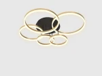 Perpignon lampa sufitowa 5xLED/80W czarna/złota 9049-601