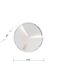 Lampa sufitowa Trapani D49 z chromowanym wykończeniem, średnica 490 mm, wysokość 80 mm. Oświetlenie LED o mocy 40W, z trójkątnym wzorem na kloszu, emitującym delikatne światło. Idealna do nowoczesnych wnętrz.