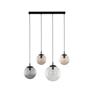 Esme lampa wisząca 4xE27 czarna/multikolor 4795