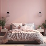 Lampa wisząca Esme D25 o czarnej oprawie i transparentnym kloszu w kształcie kuli, zawieszona nad łóżkiem w pastelowym wnętrzu. Tło w kolorze różowym, obok widoczne rośliny i minimalistyczne meble.