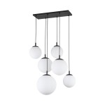 Esme lampa wisząca 6xE27 czarna/biała 4793