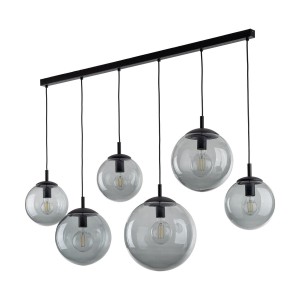 Esme lampa wisząca 6xE27 czarna/grafitowa 5383