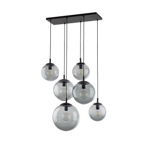 Esme lampa wisząca 6xE27 czarna/grafitowa 5384