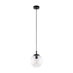 Esme D30 lampa wisząca 1xE27 czarna/transparentna 3267