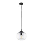Vibe D25 lampa wisząca 1xE27 czarna/transparentna 4816