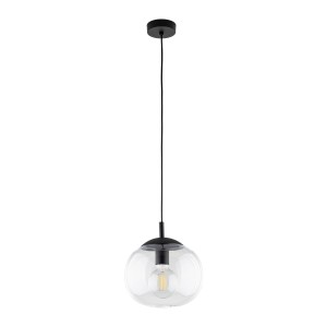 Vibe D25 lampa wisząca 1xE27 czarna/transparentna 4816