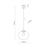 Lampa wisząca Vibe D35 w kolorze czarnym i grafitowym, z oprawą na żarówkę E27. Okrągły klosz o średnicy 350 mm, zawieszony na długości 1700 mm. Prosty, nowoczesny design, idealna do wnętrz.