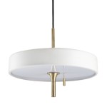 Artdeco lampa wisząca 3xE14 złoty szczotkowany/biały MP8872 white