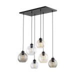 Cubus lampa wisząca 6xE27 czarna/multikolor 2164