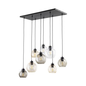 Cubus lampa wisząca 8xE27 czarna/multikolor 2834