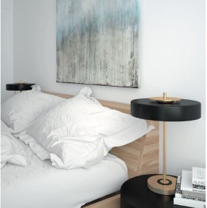 Artdeco lampa stołowa 3xE14 złoty szczotkowany/czarny MT8872 black