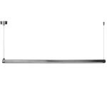 Lampa wisząca Beam 100 w kolorze tytanowym, długości około 100 cm. Posiada dwa źródła światła LED o mocy 10W i temperaturze barwowej 3000K. Montowana na suficie, z cienkimi przewodami. Prosty, nowoczesny design.
