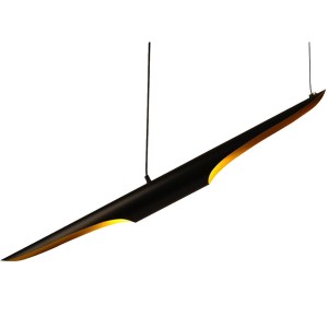 Black Tube lampa wisząca 2xE27 czarna/złota ST-0502-1
