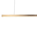 Lampa wisząca Boogie 2xLED/32W w kolorze złotym i czarnym, o prostokątnym kształcie, zawieszona na cienkim przewodzie. Wykończenie matowe, z widocznym źródłem światła wzdłuż krawędzi. Tło białe, co podkreśla elegancki design.