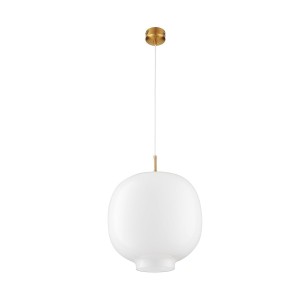 Boni D35 lampa wisząca 1xE27 mosiądz/biały ST-9960P/L white