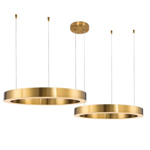 Circle 60+80 lampa wisząca (z pilotem) 2xLED/72W mosiądz ST-8848-60+80 brass